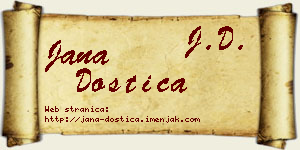 Jana Dostica vizit kartica